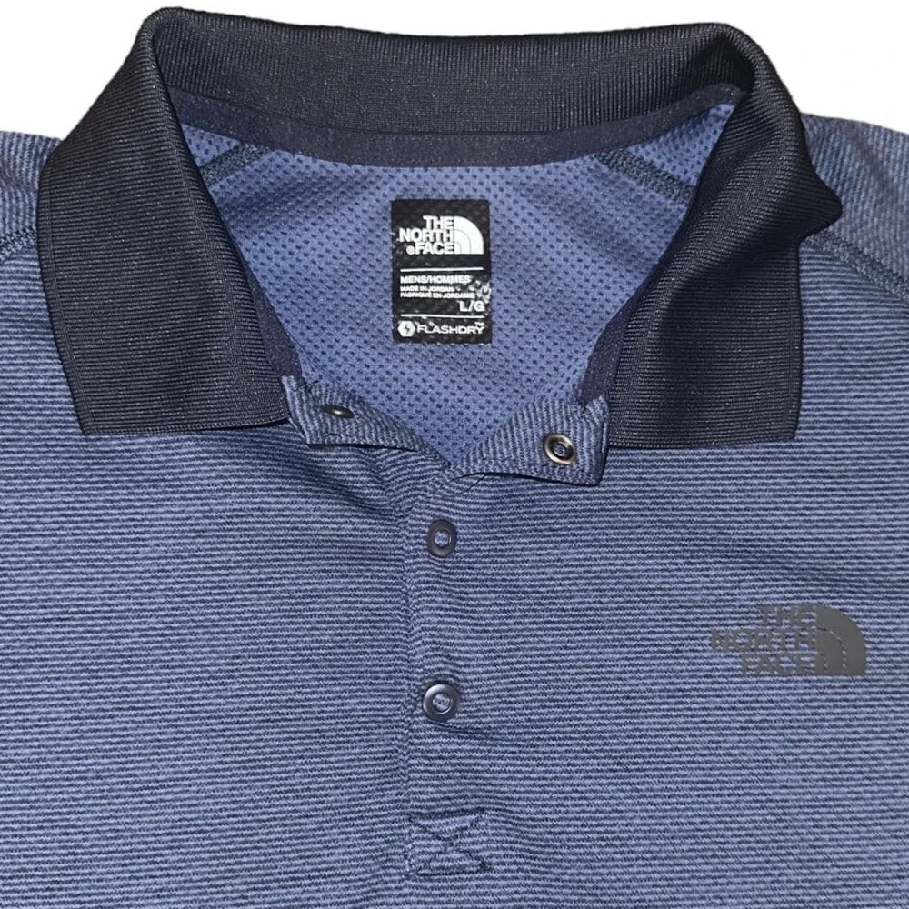 The‎ North Face Flash Dry Snap Button Breathable Technical Hiking Polo Size: L